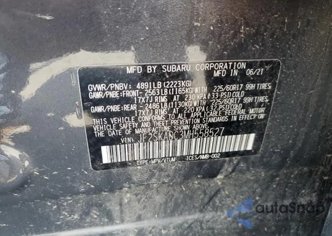 2021 Subaru Forester из США, поврежденный, VIN JF2SKADC3MH558527